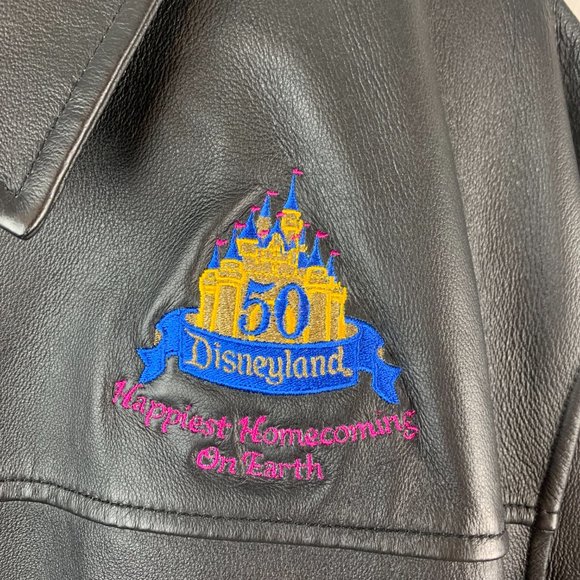Disneyland 50th Anniversary Leather Jacket Happiest Homecoming On Earth - Picture 3 of 6